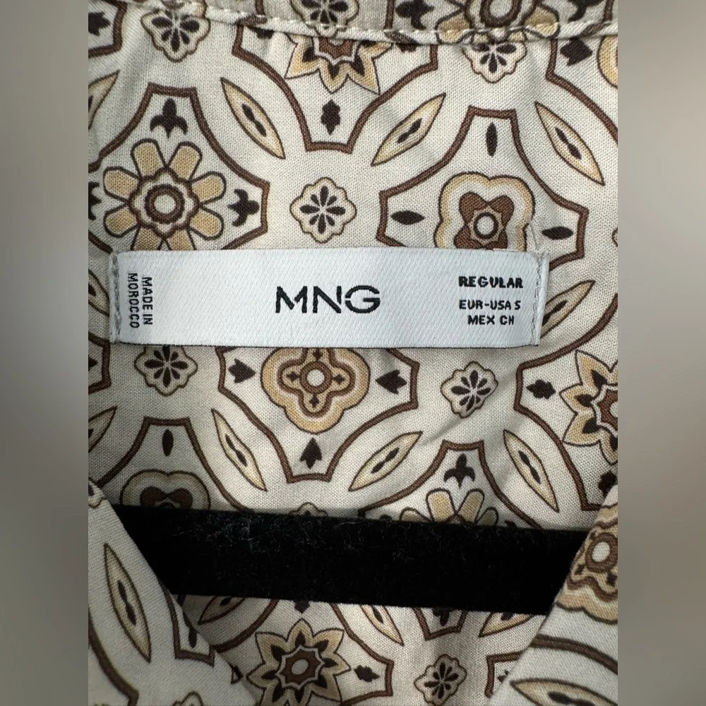 Mango MNG Patterned Fluid Regular Fit Shirt
